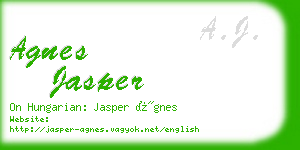 agnes jasper business card